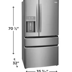 FRIGIDAIRE GALLERY 36 In 21,5 Cu Ft Refrigerator Stainless Bottom Freezer, French door - GRMC2273CF