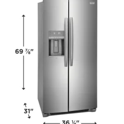 FRIGIDAIRE GALLERY 36 in 22,3 Cu Ft refrigerator Stainless Side by side - GRSC2352AF