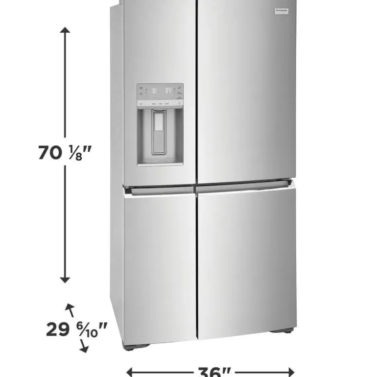 FRIGIDAIRE GALLERY 36 In 22,1 Cu Ft Refrigerator Stainless Bottom Freezer, French door - GRQC2255BF