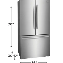 FRIGIDAIRE GALLERY 36 In 23,3 Cu Ft Refrigerator Stainless Bottom Freezer, French door - GRFG2353AF