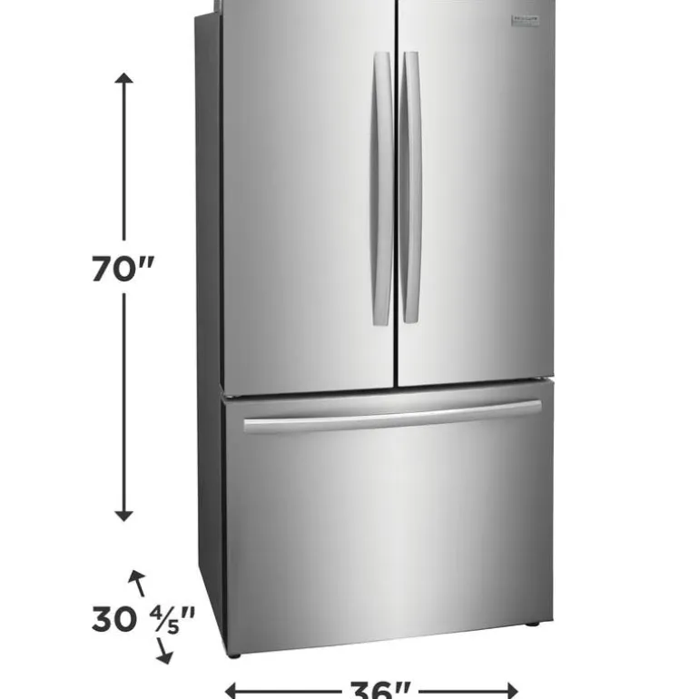 FRIGIDAIRE GALLERY 36 In 23,3 Cu Ft Refrigerator Stainless Bottom Freezer, French door - GRFG2353AF