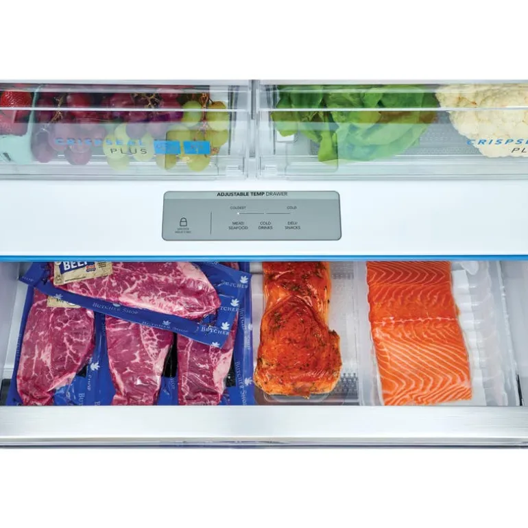 FRIGIDAIRE GALLERY 36 In 23,3 Cu Ft Refrigerator Stainless Bottom Freezer, French door - GRFG2353AF
