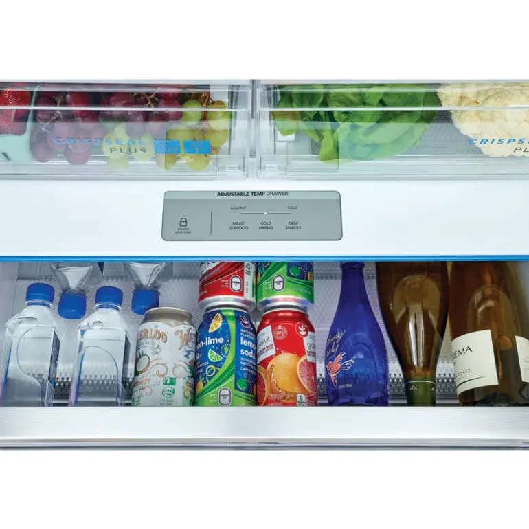 FRIGIDAIRE GALLERY 36 In 23,3 Cu Ft Refrigerator Stainless Bottom Freezer, French door - GRFG2353AF
