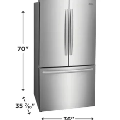 FRIGIDAIRE GALLERY 36 In 28,8 Cu Ft Refrigerator Stainless Bottom Freezer, French door - GRFN2853AF