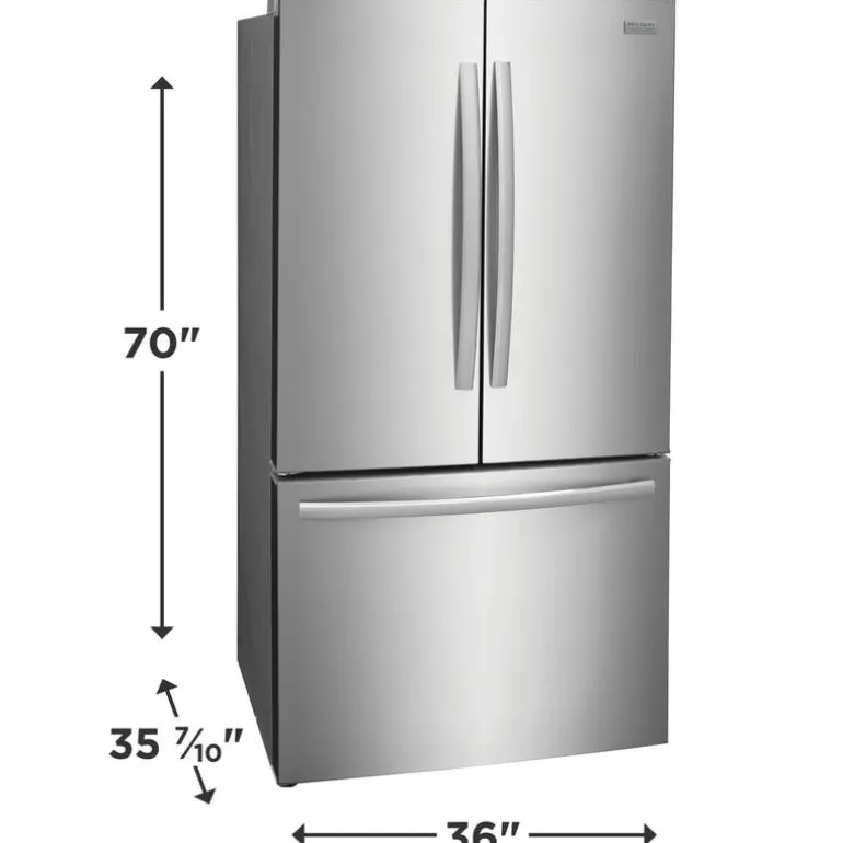 FRIGIDAIRE GALLERY 36 In 28,8 Cu Ft Refrigerator Stainless Bottom Freezer, French door - GRFN2853AF