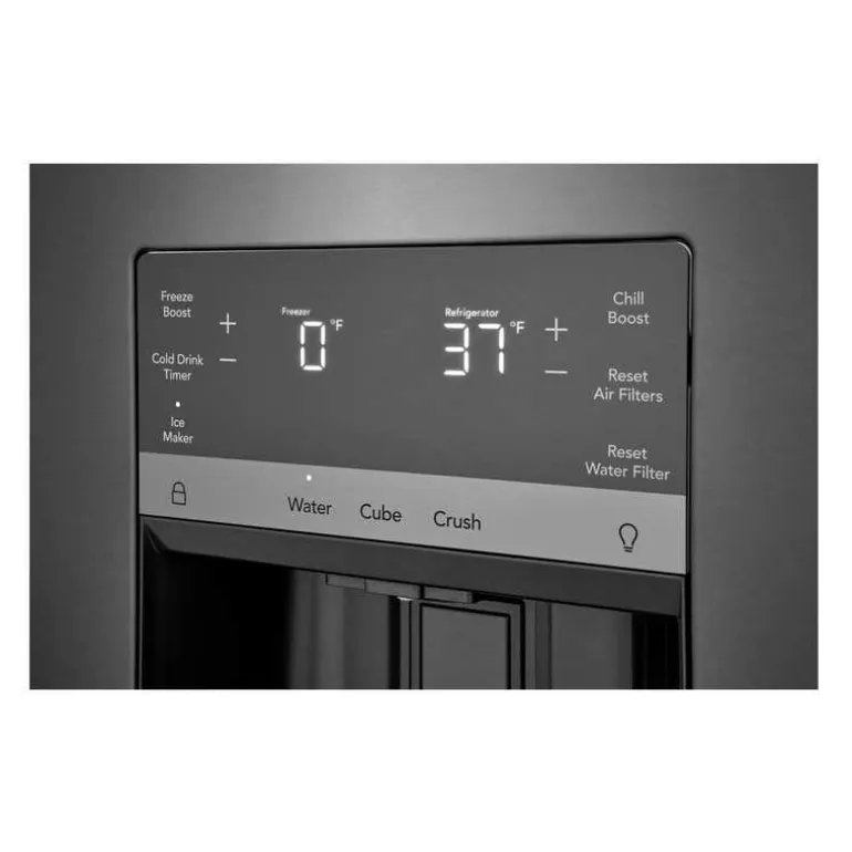 FRIGIDAIRE GALLERY 36 In 27,8 Cu Ft Refrigerator Black Stainless Bottom Freezer, French door - GRFS2853AD