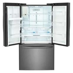 FRIGIDAIRE GALLERY 36 In 27,8 Cu Ft Refrigerator Black Stainless Bottom Freezer, French door - GRFS2853AD