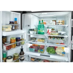 FRIGIDAIRE GALLERY 36 In 27,8 Cu Ft Refrigerator Black Stainless Bottom Freezer, French door - GRFS2853AD