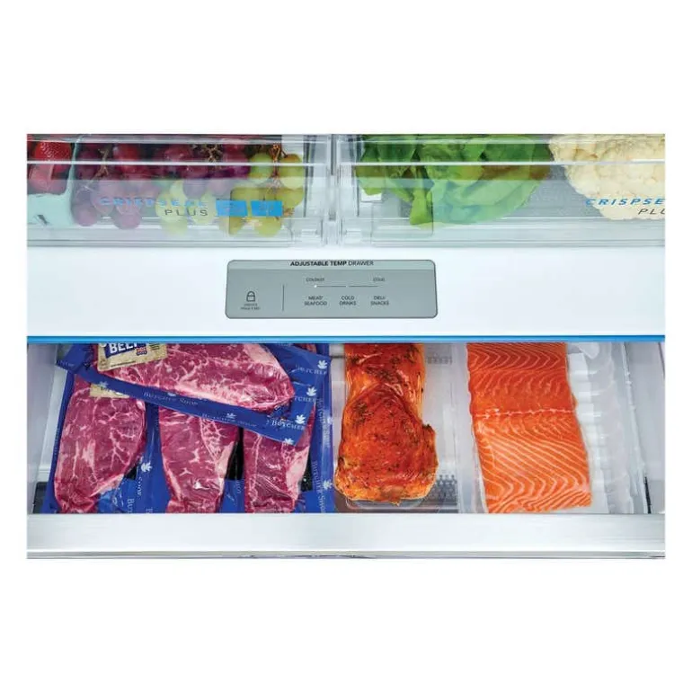 FRIGIDAIRE GALLERY 36 In 27,8 Cu Ft Refrigerator Black Stainless Bottom Freezer, French door - GRFS2853AD