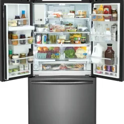 FRIGIDAIRE GALLERY 36 In 27,8 Cu Ft Refrigerator Black Stainless Bottom Freezer, French door - GRFS2853AD