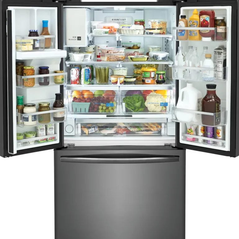 FRIGIDAIRE GALLERY 36 In 27,8 Cu Ft Refrigerator Black Stainless Bottom Freezer, French door - GRFS2853AD