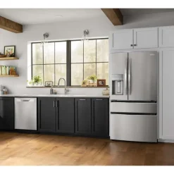 FRIGIDAIRE GALLERY 36 In 26,3 Cu Ft Refrigerator Stainless Bottom Freezer, French door - GRMS2773AF
