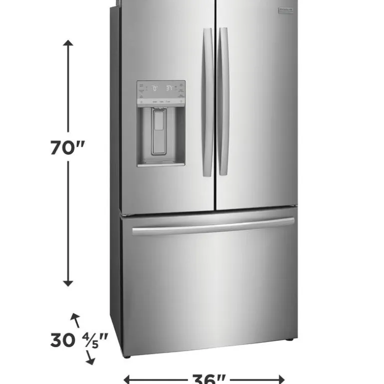FRIGIDAIRE GALLERY 36 In 22,6 Cu Ft Refrigerator Stainless Bottom Freezer, French door - GRFC2353AF