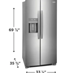 FRIGIDAIRE GALLERY 33 in 22,3 Cu Ft refrigerator Stainless Side by side - GRSS2352AF