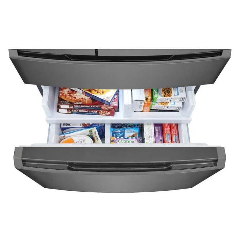FRIGIDAIRE GALLERY 36 In 21,5 Cu Ft Refrigerator Black Stainless Bottom Freezer, French door - GRMC2273CD
