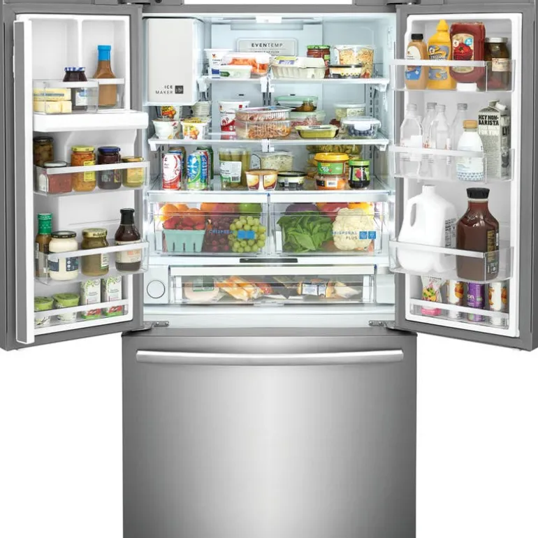 FRIGIDAIRE GALLERY 36 In 27,8 Cu Ft Refrigerator Stainless Bottom Freezer, French door - GRFS2853AF