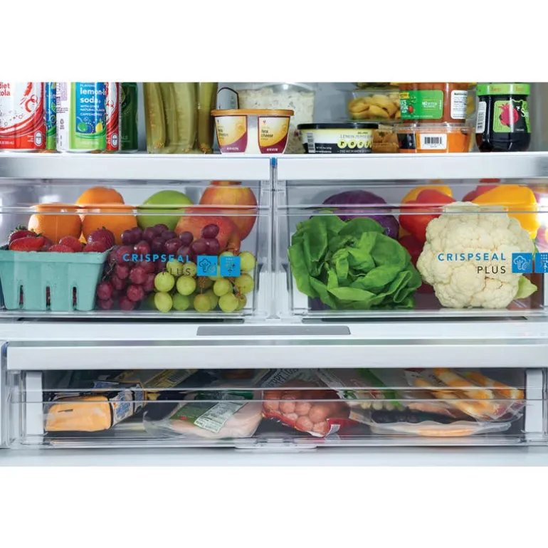 FRIGIDAIRE GALLERY 36 In 27,8 Cu Ft Refrigerator Stainless Bottom Freezer, French door - GRFS2853AF