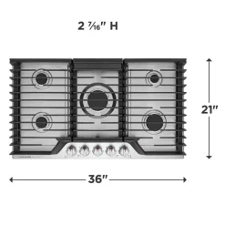 FRIGIDAIRE GALLERY Cooktop  Stainless 36" Gaz   Stainless - GCCG3648AS