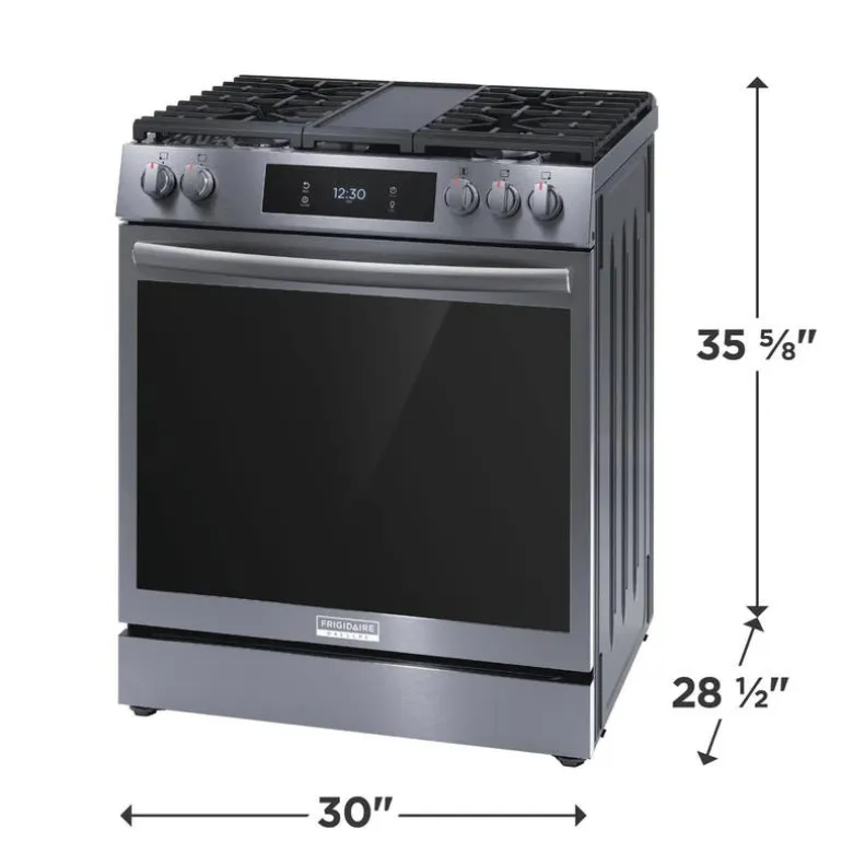 FRIGIDAIRE GALLERY Range Black Stainless 30" Electric Glass-Ceramic - GCFG3060BD