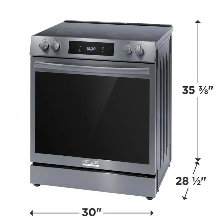 FRIGIDAIRE GALLERY Range Black Stainless 30" Electric Glass-Ceramic - GCFE306CBD