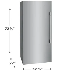 Frigidaire Professional 19 Cu Ft 33 In Freezer Stainless, Vertical, 33