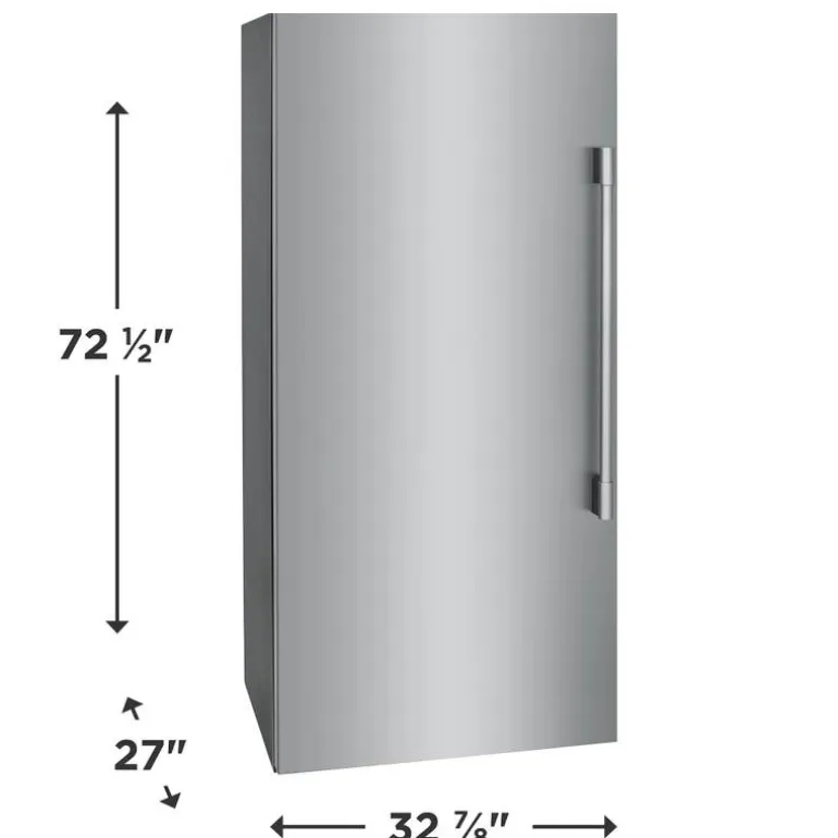 Frigidaire Professional 19 Cu Ft 33 In Freezer Stainless, Vertical, 33" - FPFU19F8WF