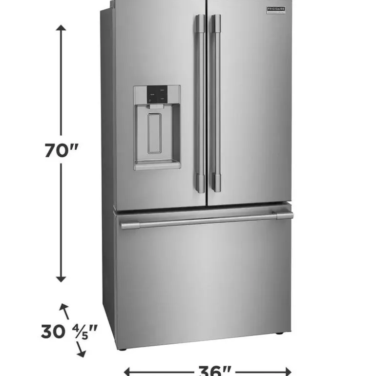 Frigidaire Professional 22 Cu Ft 36 In Refrigerator Stainless Bottom Freezer, French door - PRFC2383AF