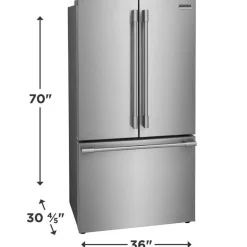 Frigidaire Professional 23 Cu Ft 36 In Refrigerator Stainless Bottom Freezer, French door - PRFG2383AF