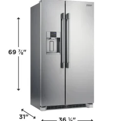 Frigidaire Professional 22 Cu Ft 36 In Refrigerator Stainless Side by side - PRSC2222AF