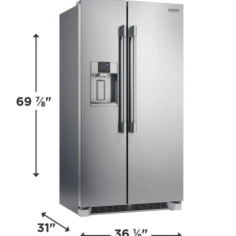 Frigidaire Professional 22 Cu Ft 36 In Refrigerator Stainless Side by side - PRSC2222AF