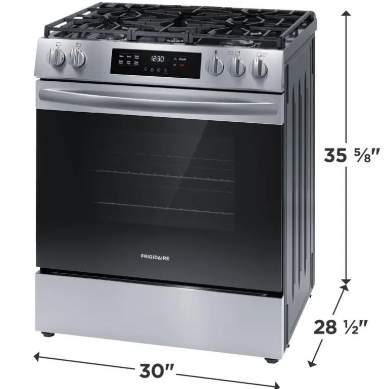 FRIGIDAIRE Range Stainless 30" Electric Gas - FCFG3062AS