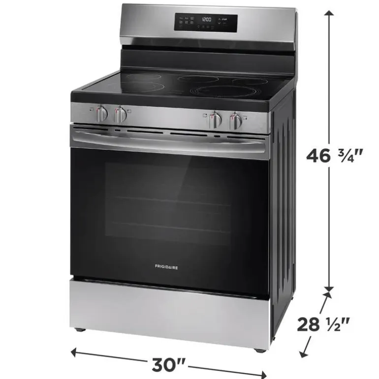 FRIGIDAIRE Range Stainless 30" Electric Glass-Ceramic - FCRE306CAS