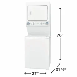 FRIGIDAIRE Washer/Dryer Laundry Center, White, 27'', Top-Load, 850 - FLCE752CAW
