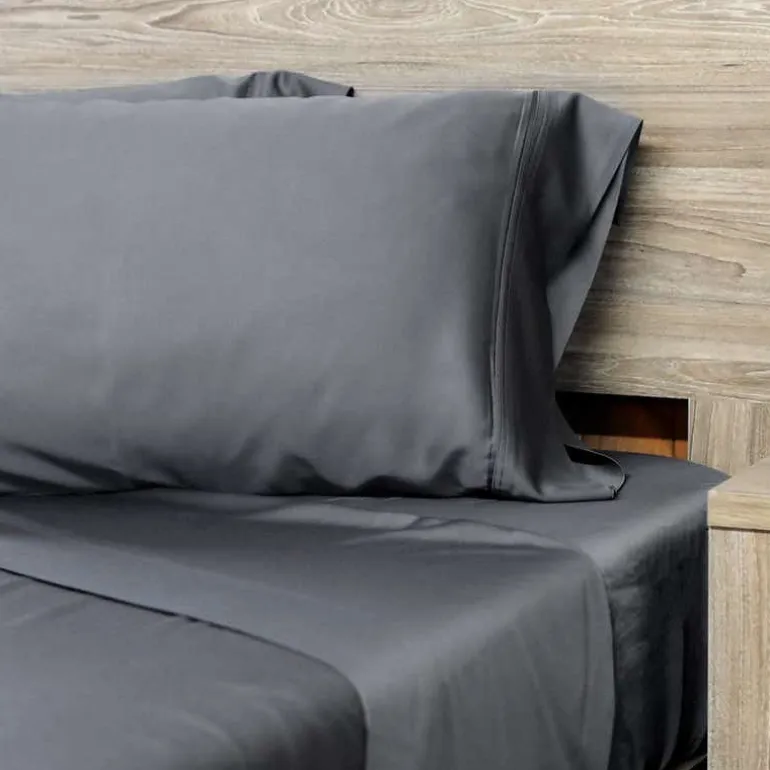 Full Bamboo Bed Sheet Set - Charcoal Grey
