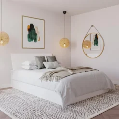 Full Bed with 3-Drawer Storage and Headboard (54