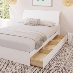 Full Bed with 3-Drawer Storage and Headboard (54