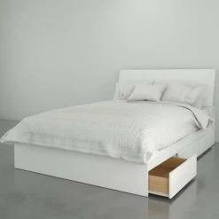 Full Bed with 3-Drawer Storage and Headboard (54