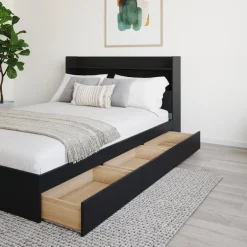 Full Bed with 3-Drawer Storage and Headboard (54