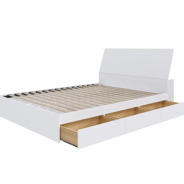 Full Bed with 3-Drawer Storage (54") - Nexera