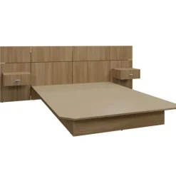 Full Bed with Wall Units and Nightstands (54