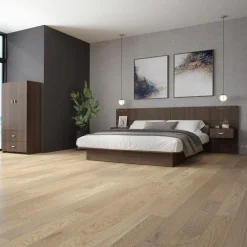 Full Bed with Wall Units and Nightstands (54