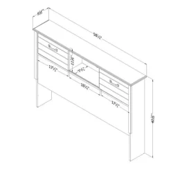 Full Bookcase Headboard 54'' - South Shore
