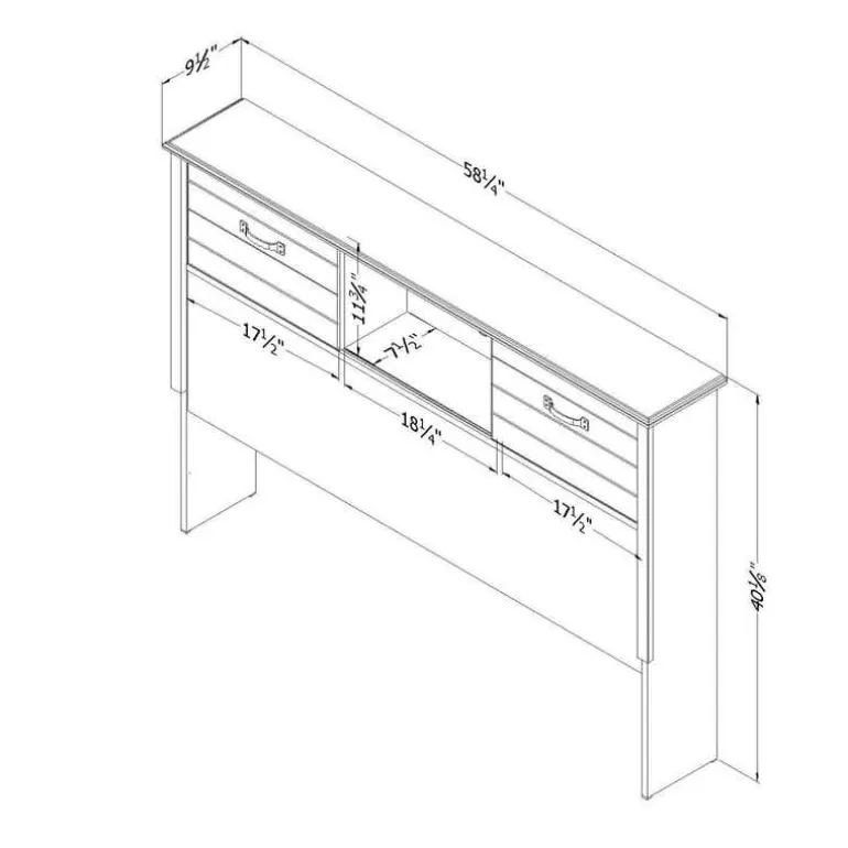 Full Bookcase Headboard (54'') - South Shore