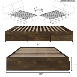 Full 3-Drawer Storage Bed (54