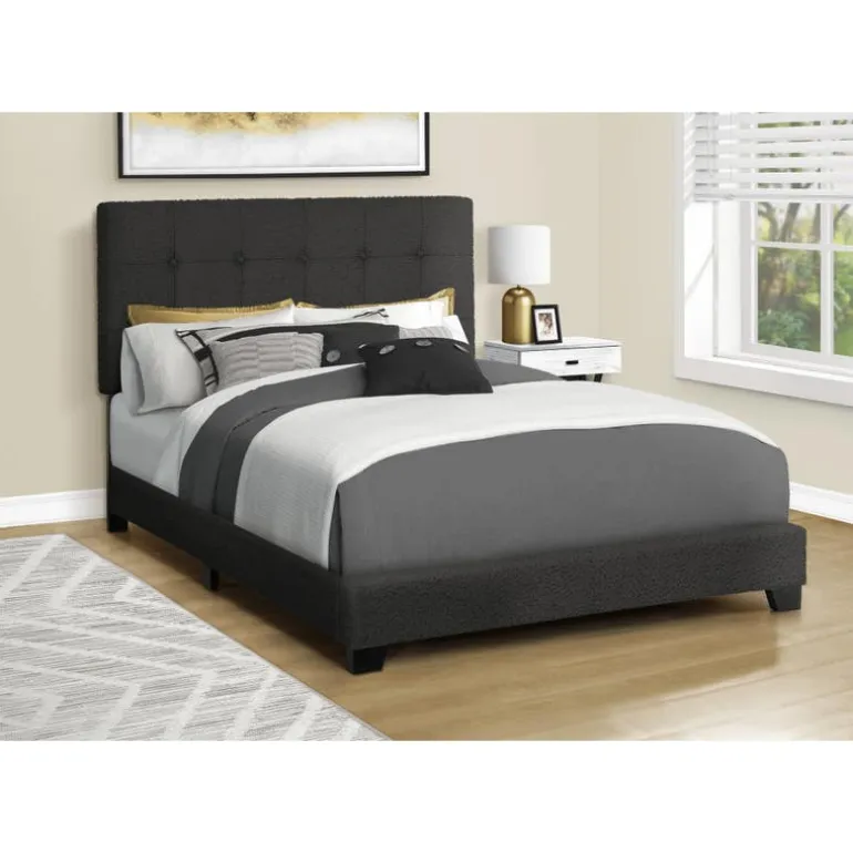 Full Fabric Bed with Headboard (54") - Monarch