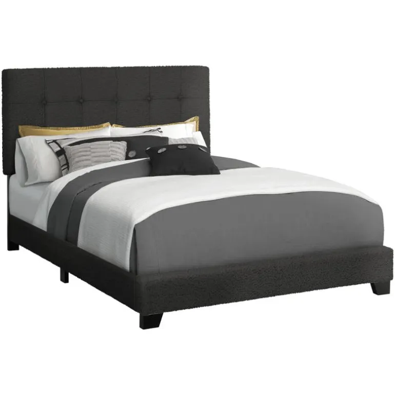 Full Fabric Bed with Headboard (54") - Monarch