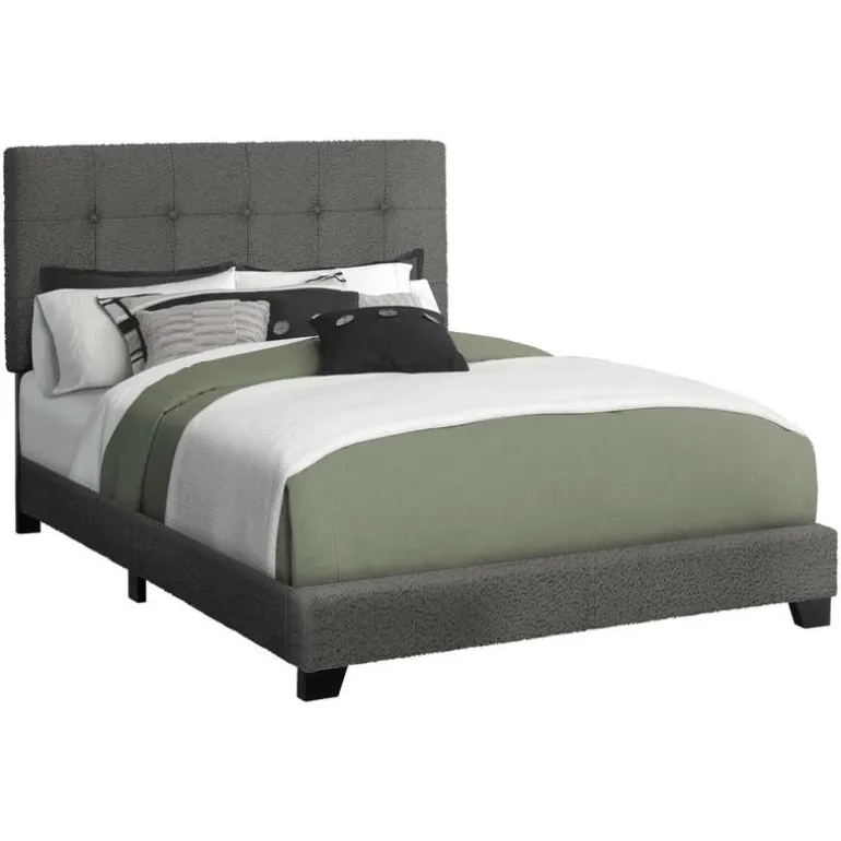 Full Fabric Bed with Headboard (54") - Monarch
