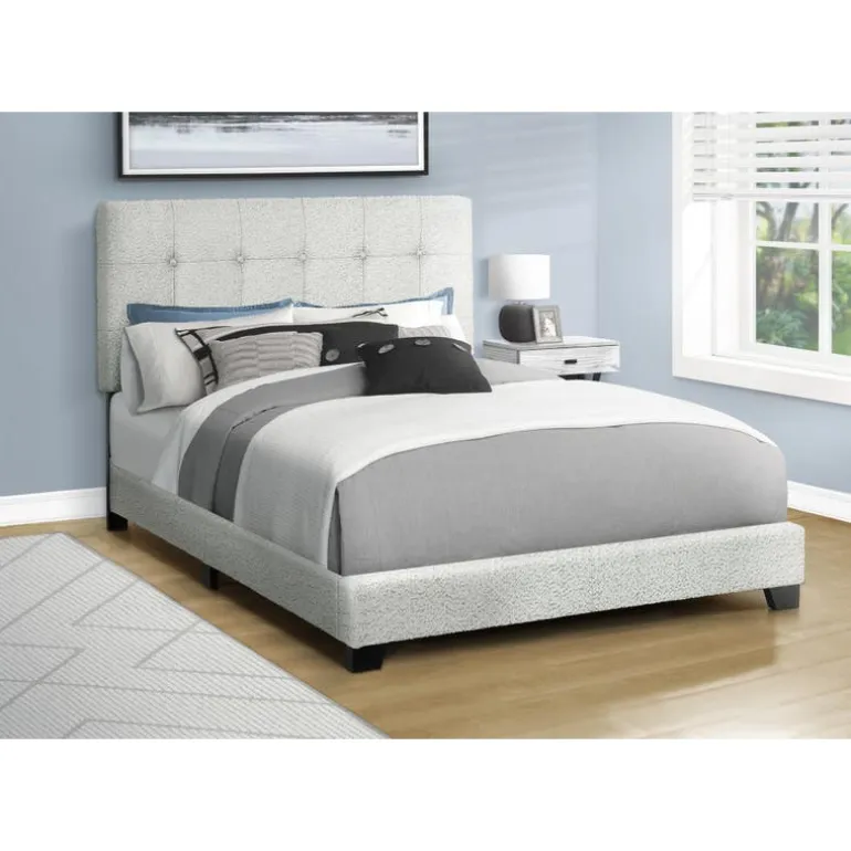 Full Fabric Bed with Headboard (54") - Monarch