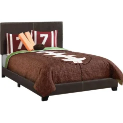 Full Leather-Look with Headboard (54") - Monarch