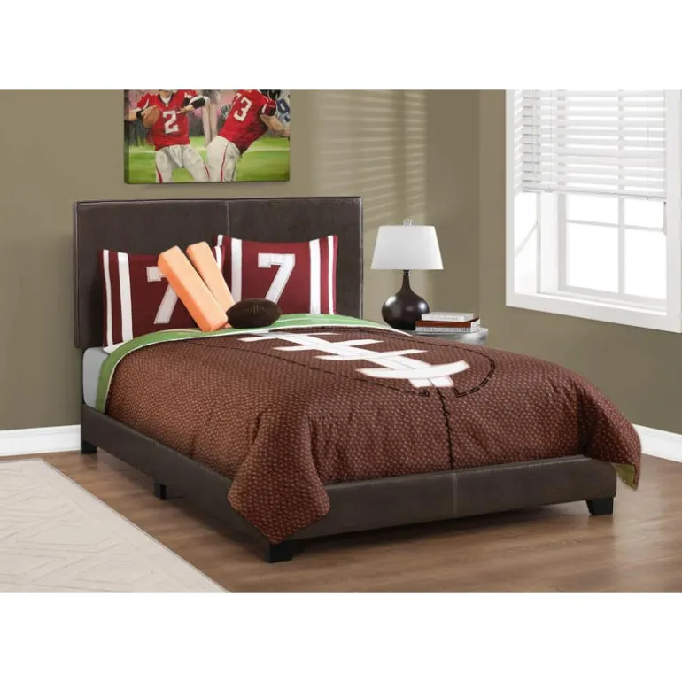 Full Leather-Look with Headboard (54") - Monarch